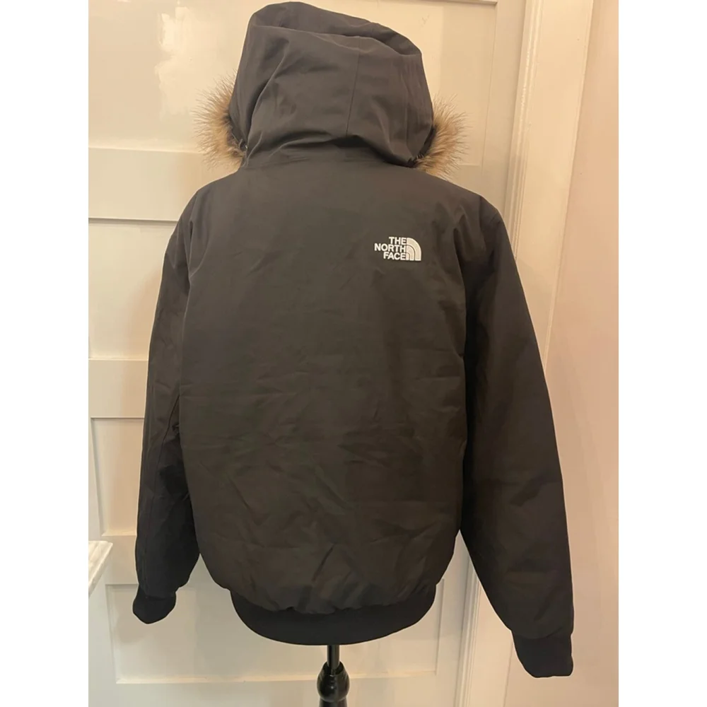 The North Face Arctic Bomber Jacket Womens XL Black Faux Fur Hood NWOT - Picture 12 of 12